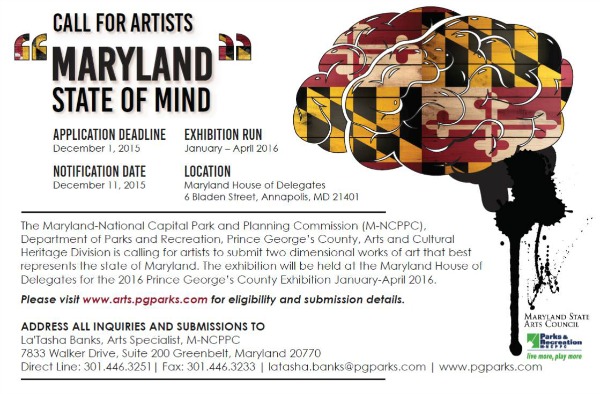 Call for Artists: "Maryland State of Mind" - Annual Exhibition at the Maryland House of Delegates